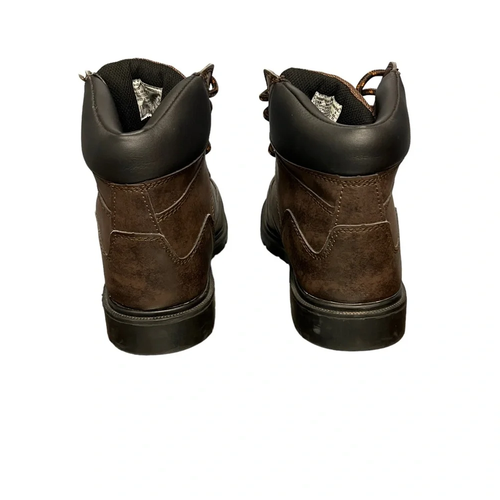 Brahma Men’s Work Ankle Boots Sz 9 Brown Lace Up Round up